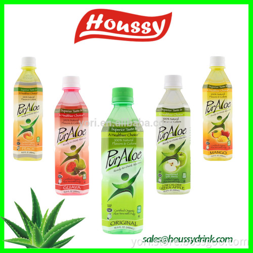 High quality CRC ksoher approved aloe vera dirnk with pulp